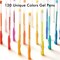 120 Unique Colors (No Duplicates) Gel Pens Set for Adult Coloring Books Art Markers